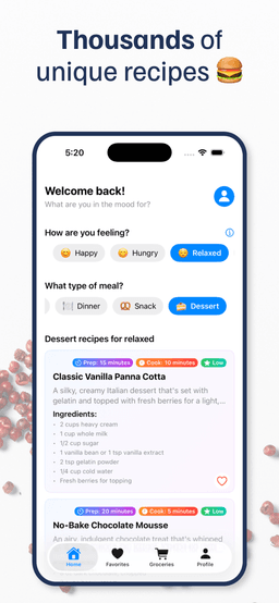 MoodCuisine App - Recipe Discovery